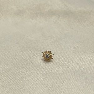 14k Gold Sunburst Small Threadless End